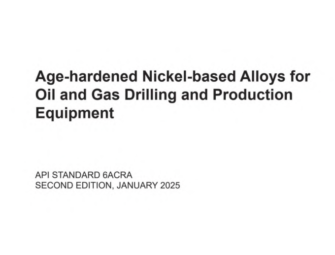 API STD 6ACRA:2025 pdf download