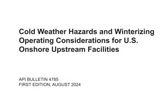 API BULL 4785:2024 pdf download - Cold Weather Hazards and Winterizing Operating Considerations for U.S. Onshore Upstream Facilities