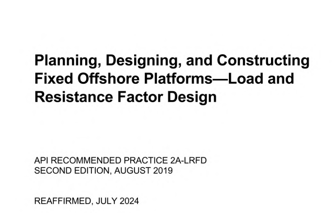 API RP 2A-LRFD:2019(R2024) pdf download